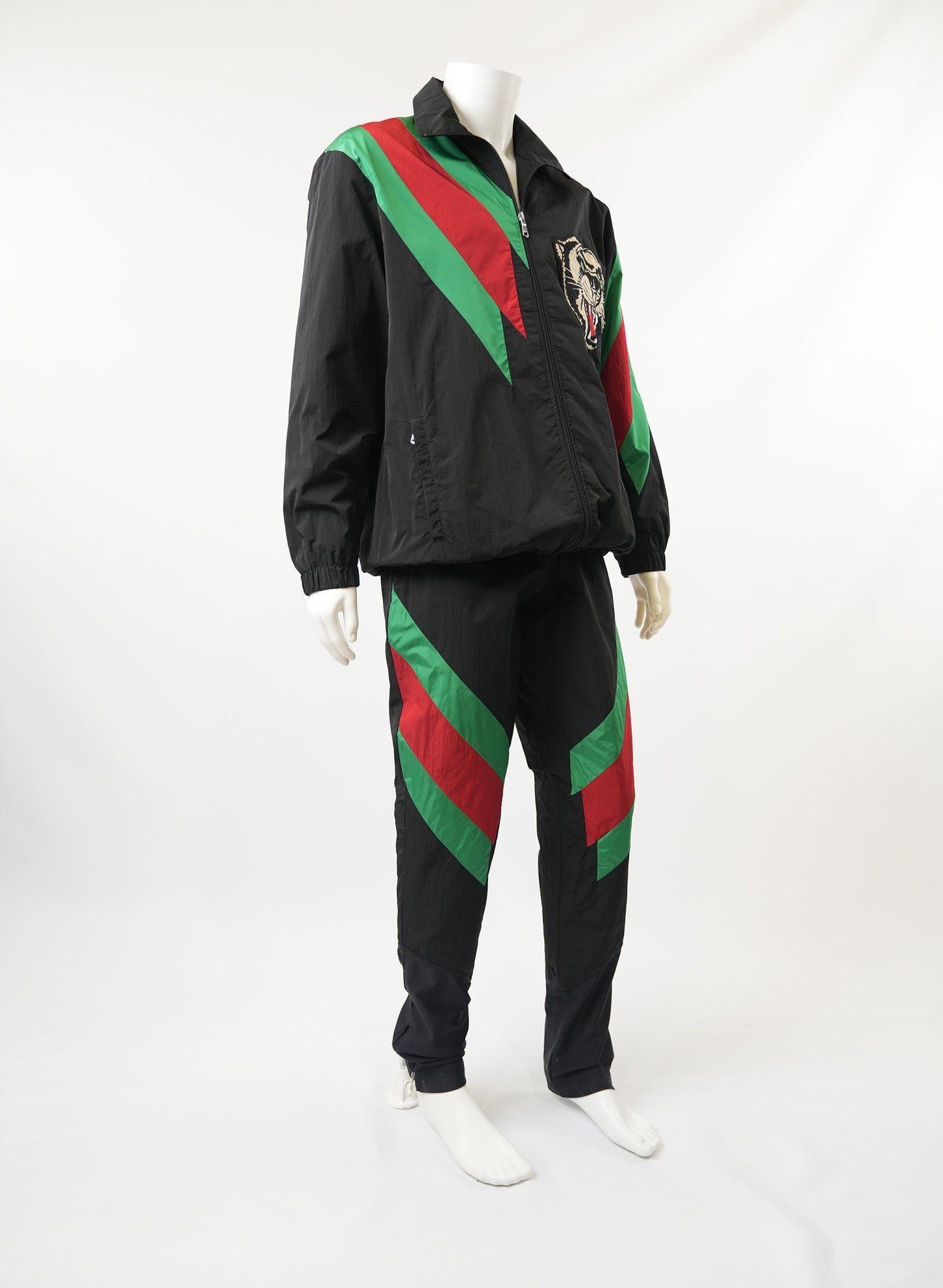 Gucci Black Web Stripe Printed Synthetic 2 Pc Set