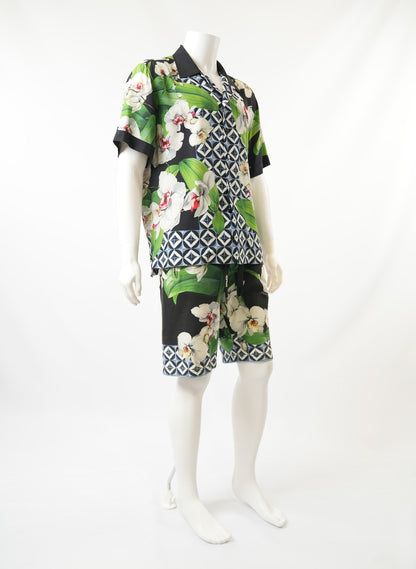 Dolce and Gabbana Orchid-Print Sport 2 Pc Set