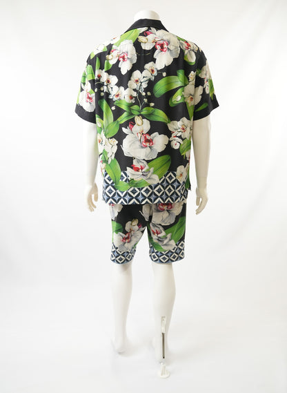 Dolce and Gabbana Orchid-Print Sport 2 Pc Set