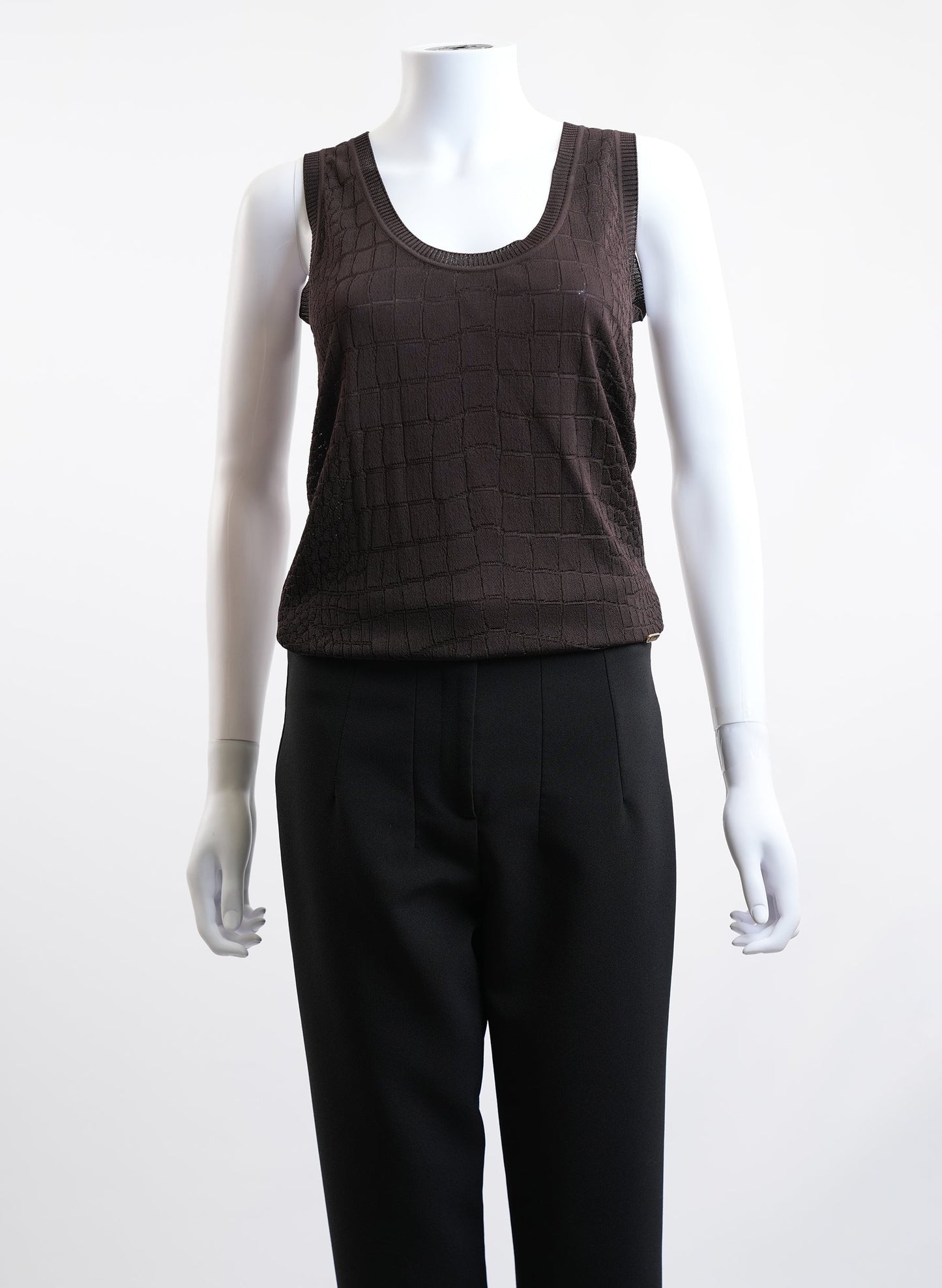 Gucci Brown Sleeveless Top