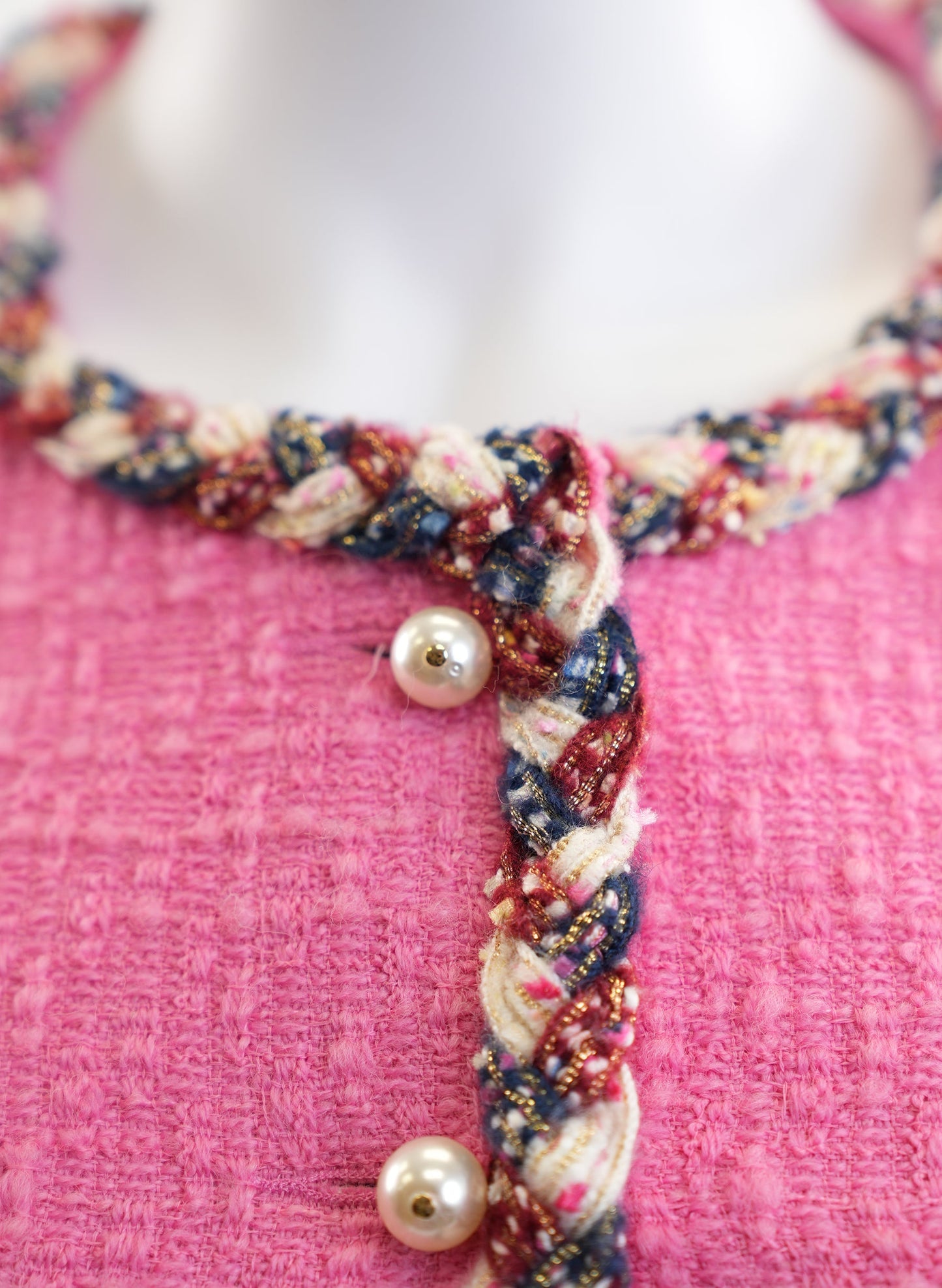 Edward Achour Contrast Trim Tweed Jacket