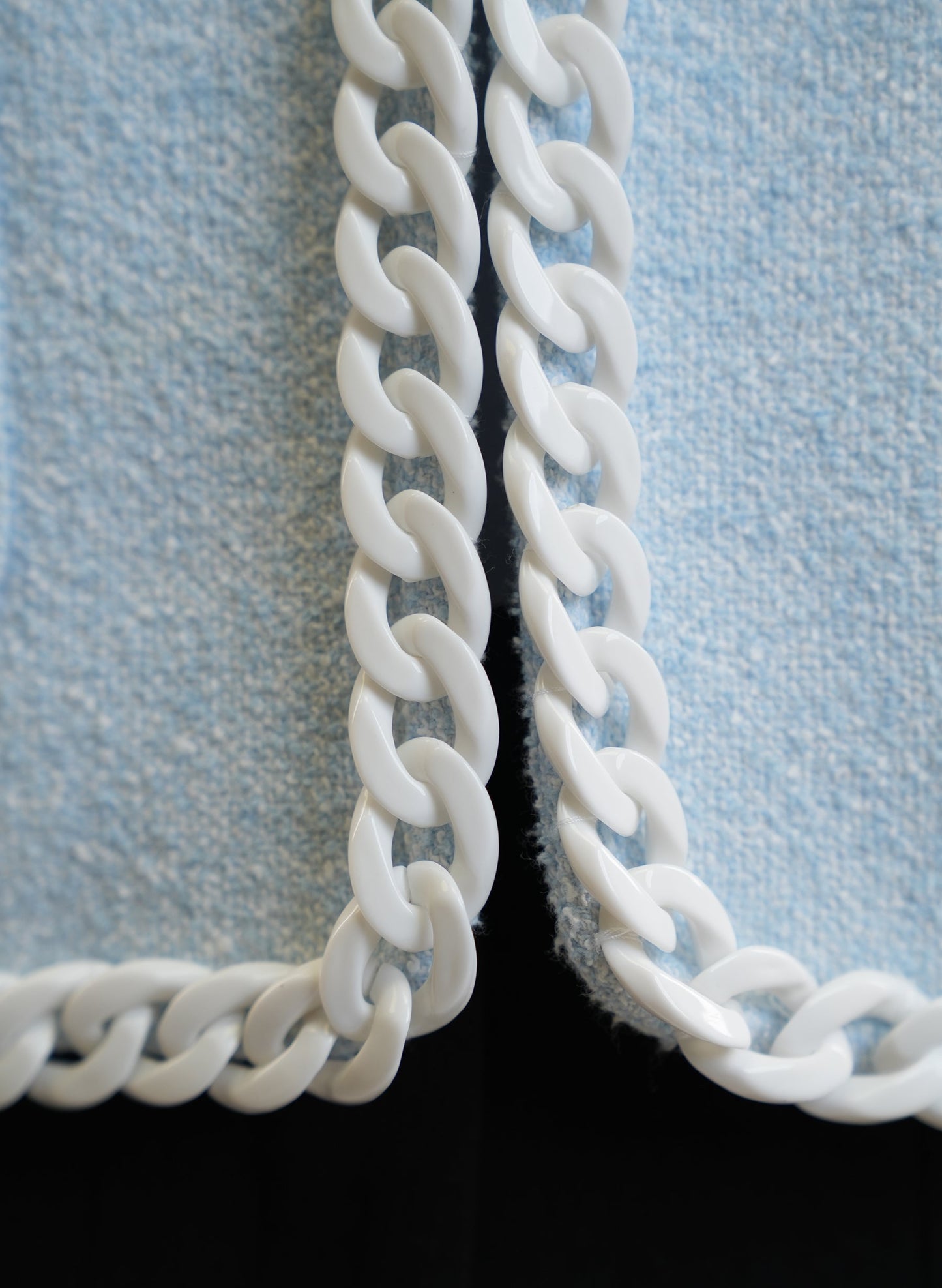 Edward Achour Embellished Light Blue Jacket