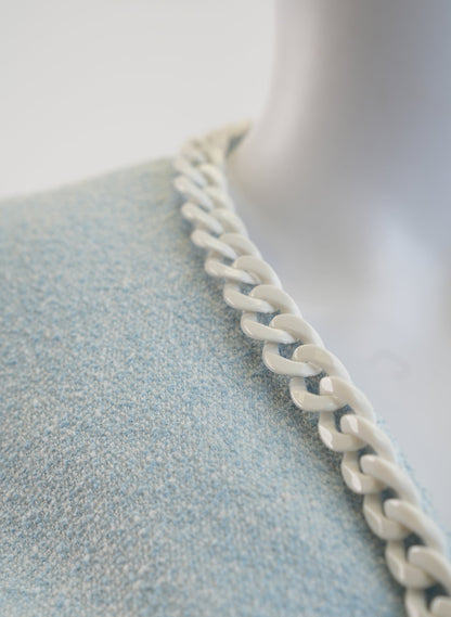 Edward Achour Embellished Light Blue Jacket