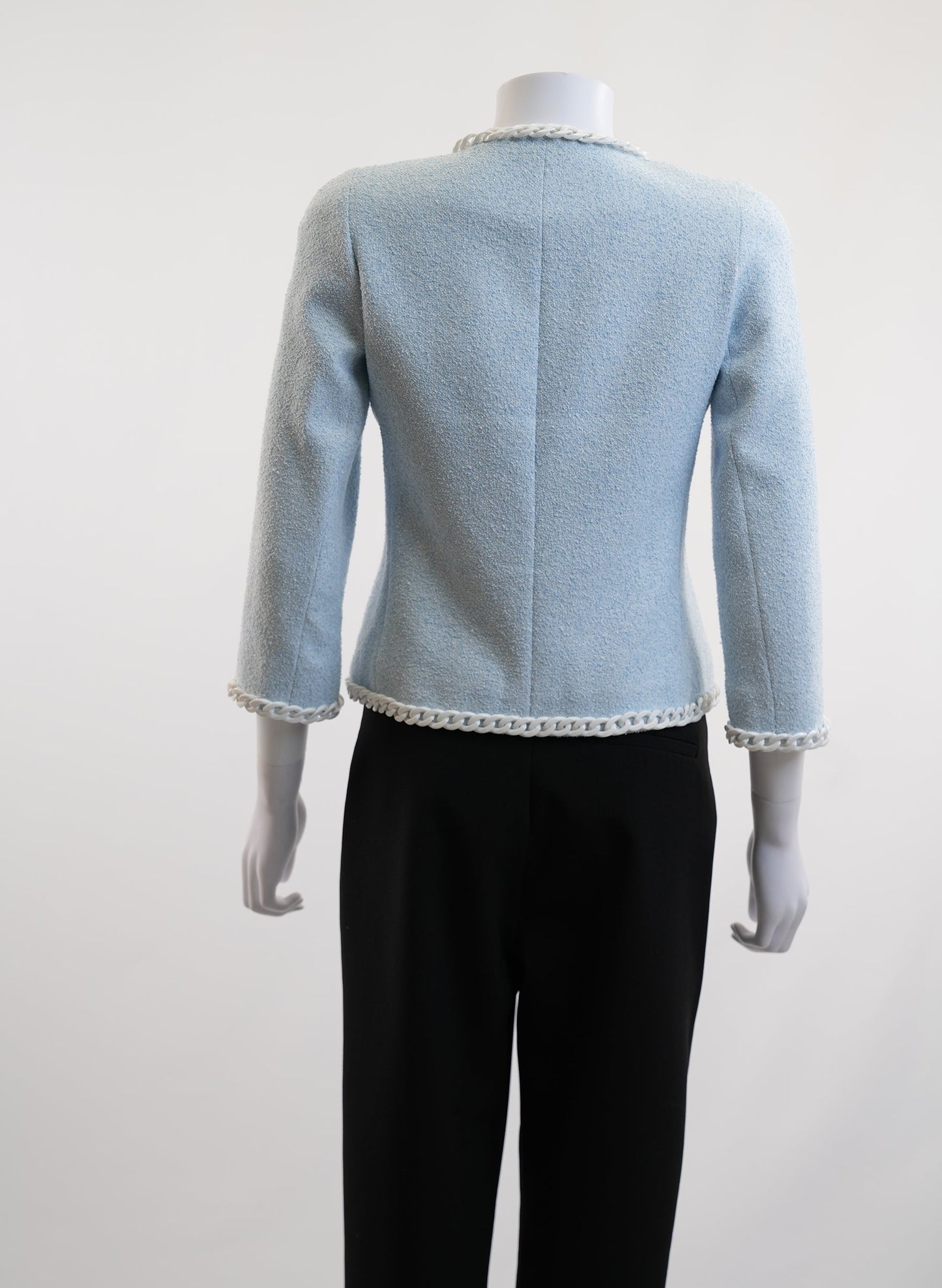 Edward Achour Embellished Light Blue Jacket