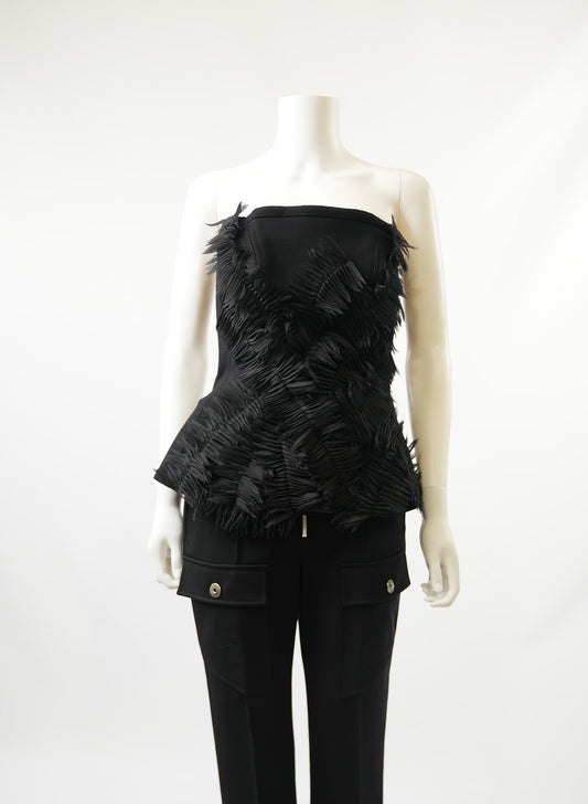 Marie Saint Pierre Off-Shoulder Black Blouse