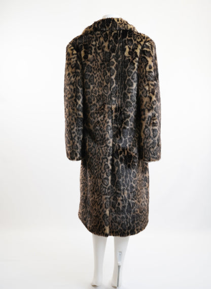 Nili Lotan Leopard Print Shearling Coat