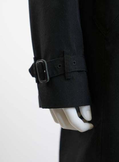 Burberry Black Knee Length Trench Coat