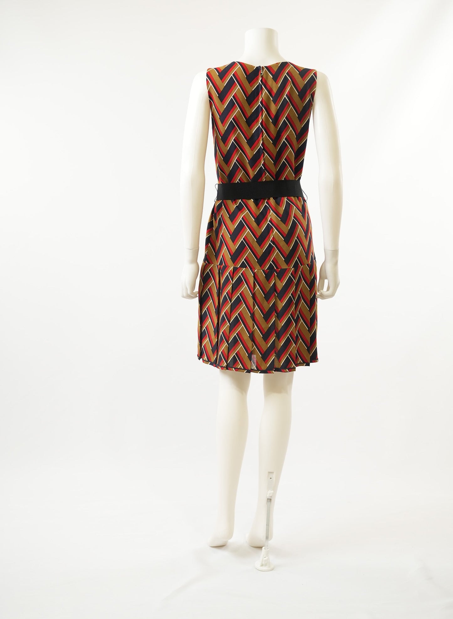 Gucci Chevron Pleated Dress