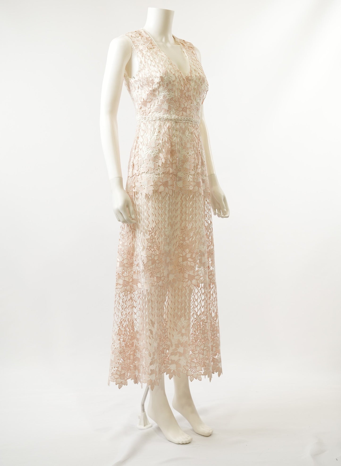Monique Lhuillier Lace Midi A-Line Dress