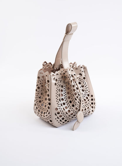 Alaia Beige Rose Marrie Top Handle Bag