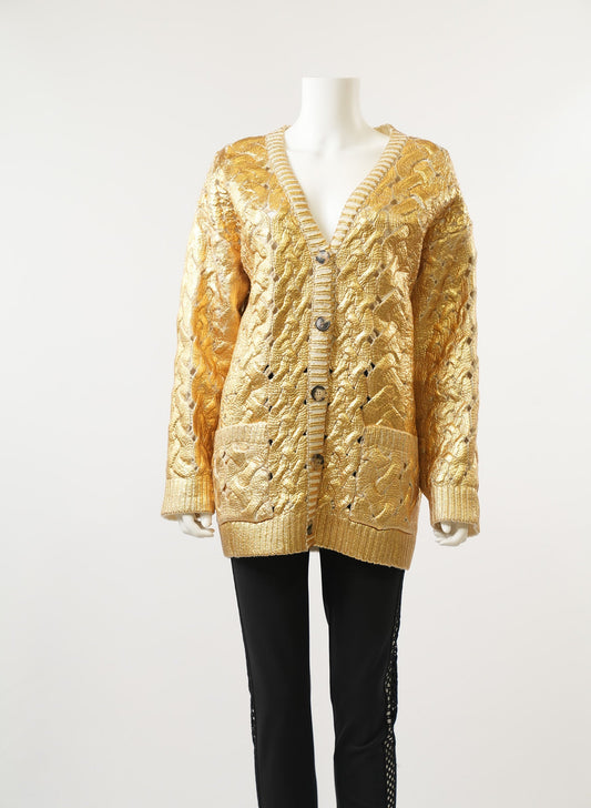 Valentino Garavani Gold Cardigan