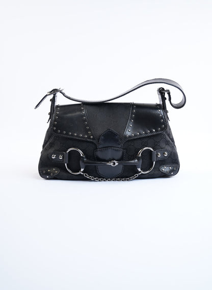 Gucci Black Monogram Shoulder Bag