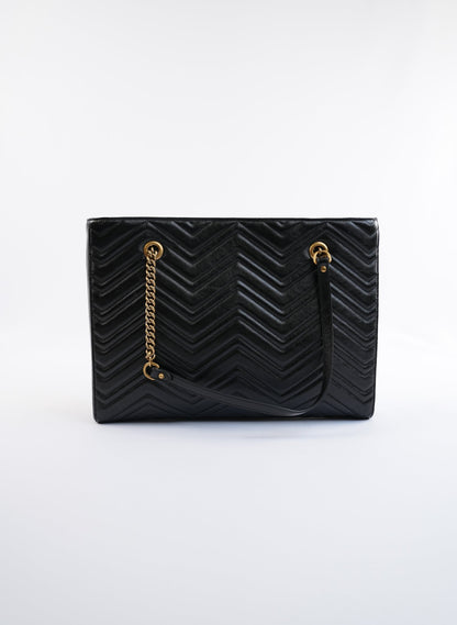 Gucci Black GG Mormont Large Tote Bag