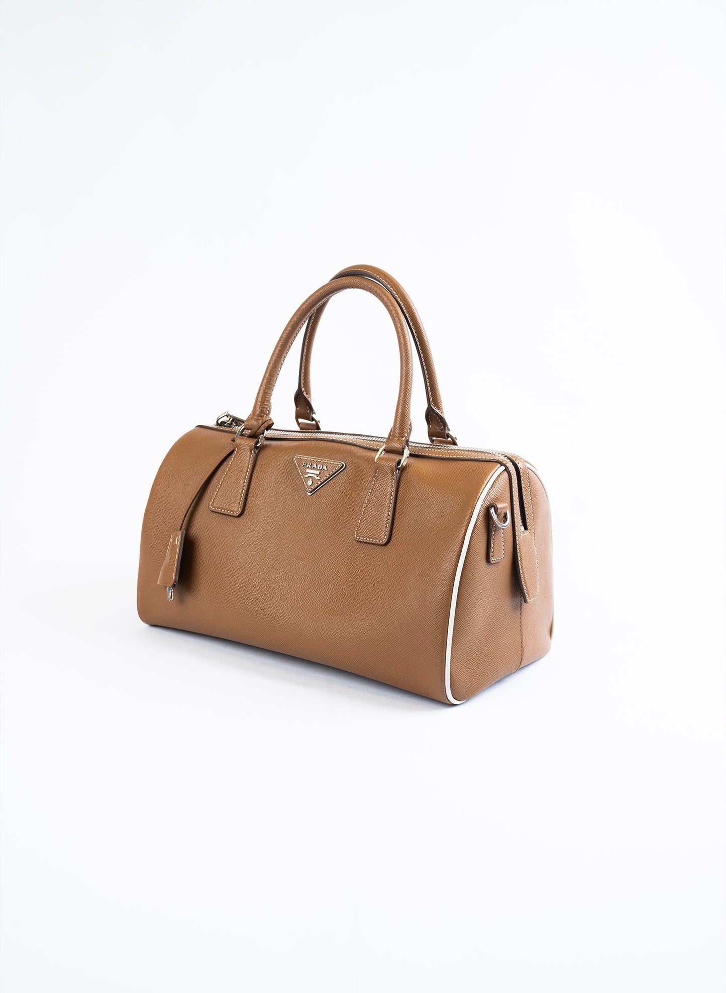 Prada Lux Convertible Boston Saffiano Leather Handlebag