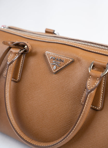 Prada Lux Convertible Boston Saffiano Leather Handlebag