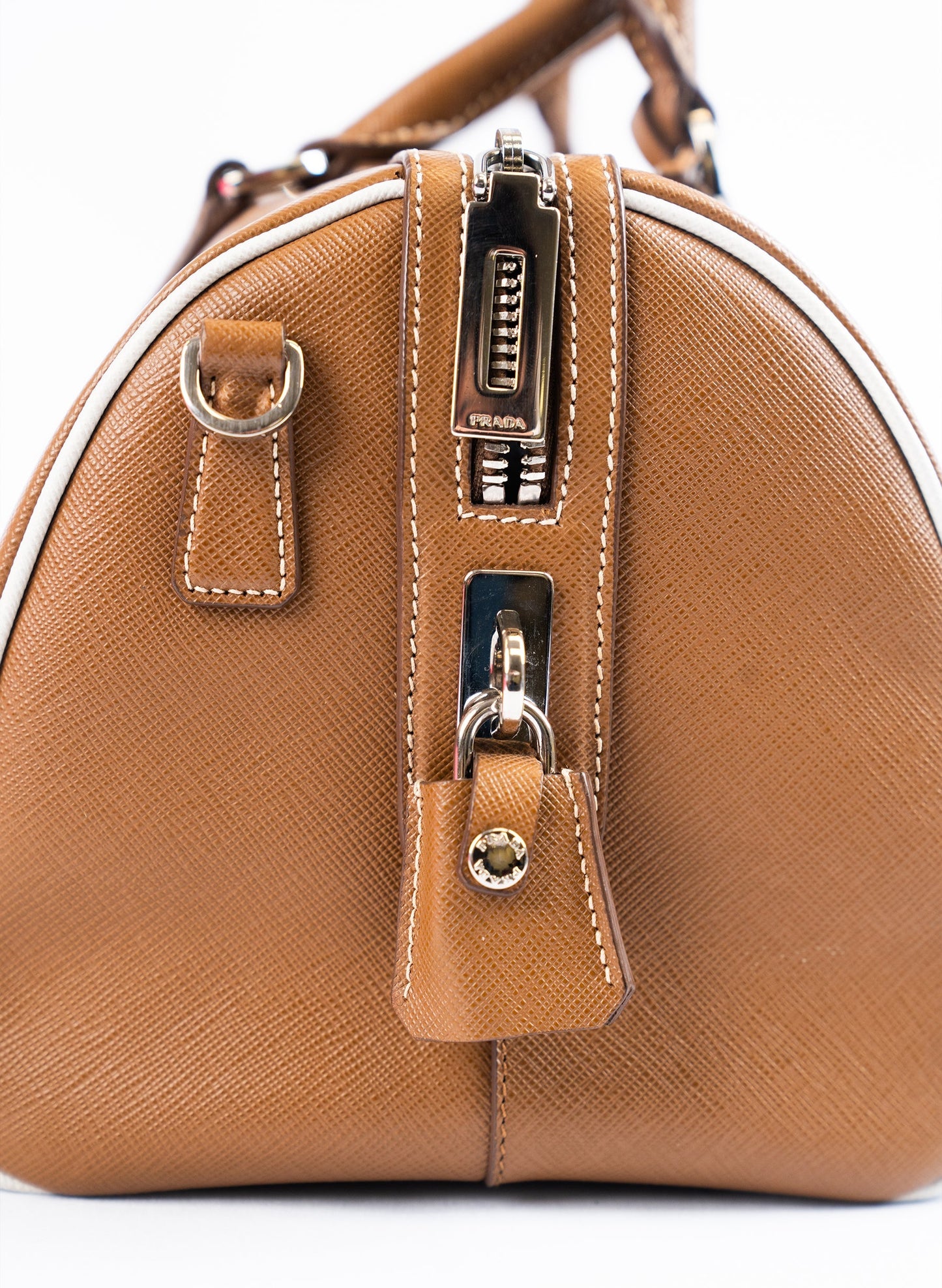 Prada Lux Convertible Boston Saffiano Leather Handlebag