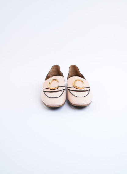 Chloe C Logo Loafers 