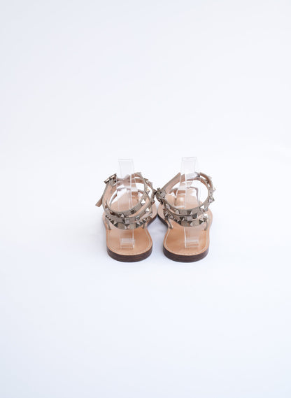 Valentino Rockstud Gladiator Leather Sandals
