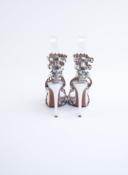 Alaia Silver Heels