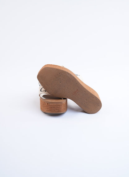 Chloe Woody Canvas Wedge