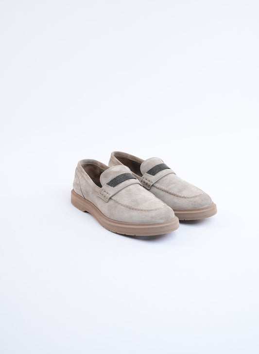 Brunello Cucinelli Suede Brown Loafers