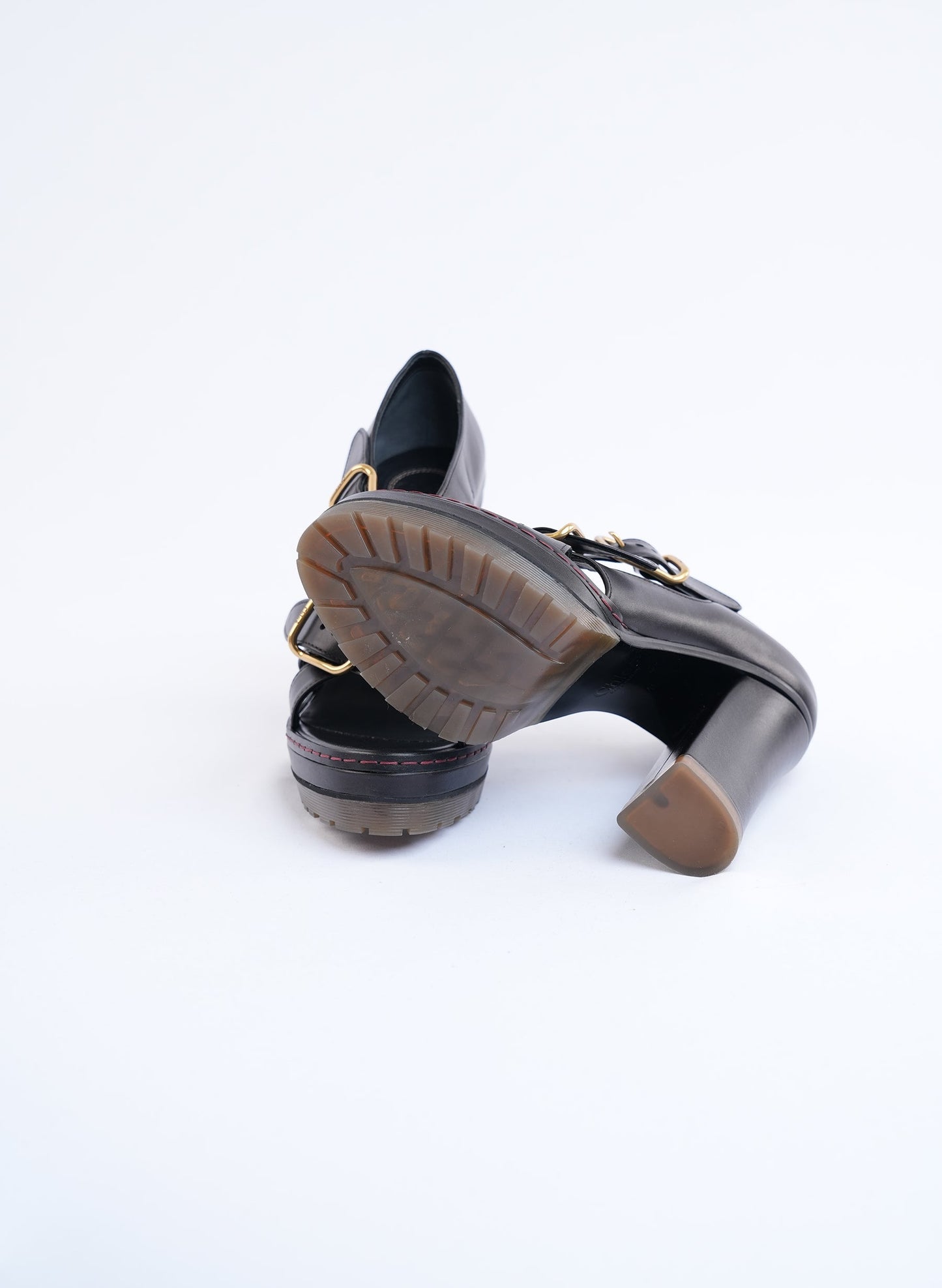 Chloe Platform Leather Sandals
