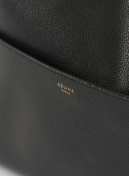 Celine Grained Calfskin Sangle Bucket Handlebag