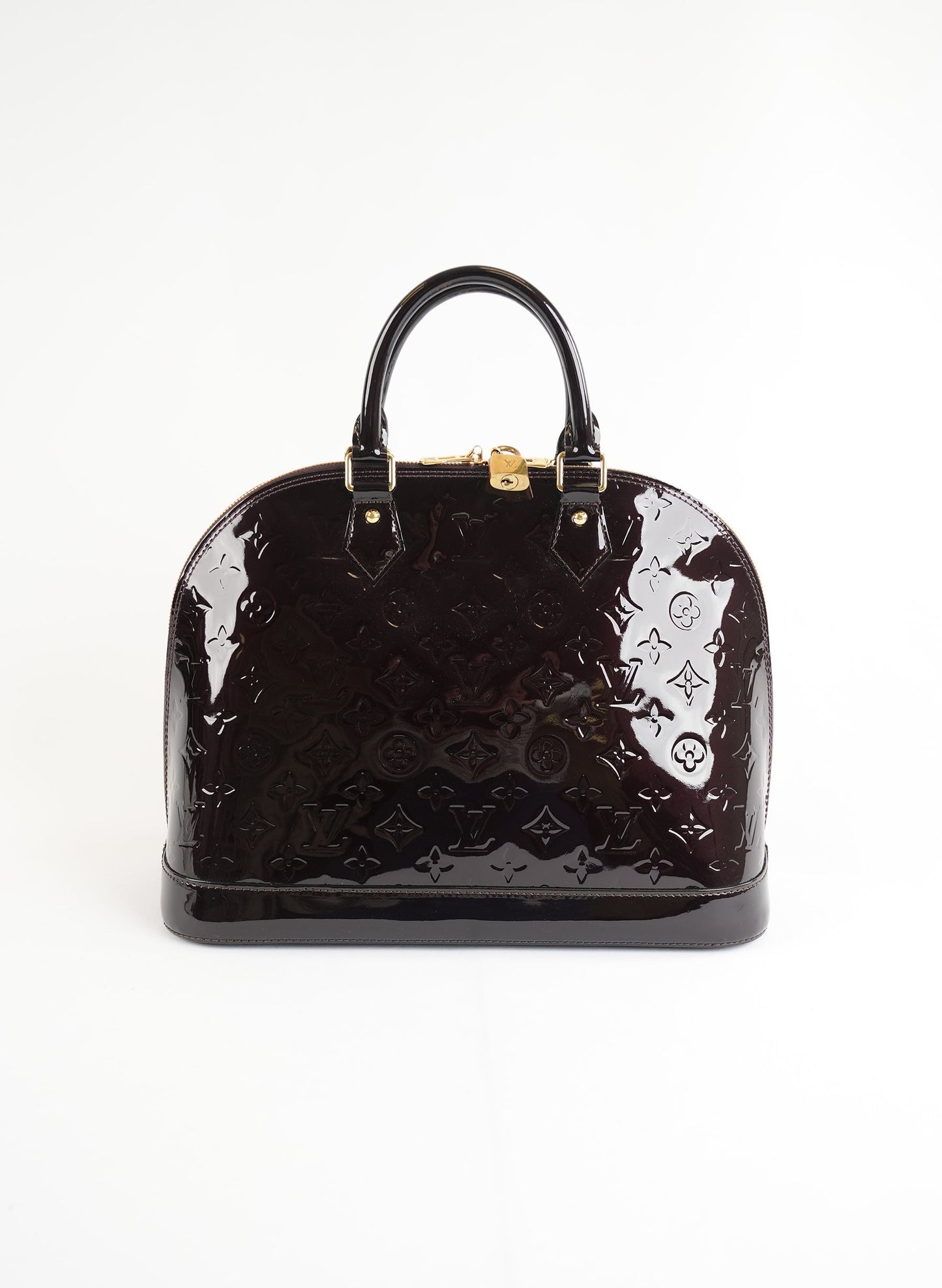 Louis Vuitton Vernis Alma GM Maroon Handlebag