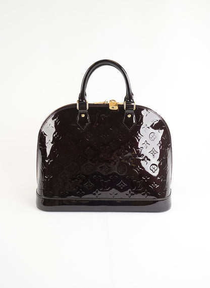 Louis Vuitton Vernis Alma GM Maroon Handlebag
