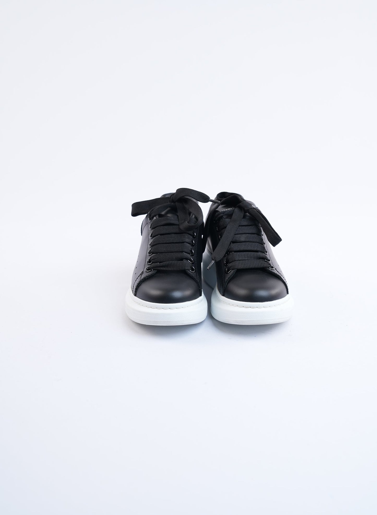 Alexander McQueen Black Leather Trainers