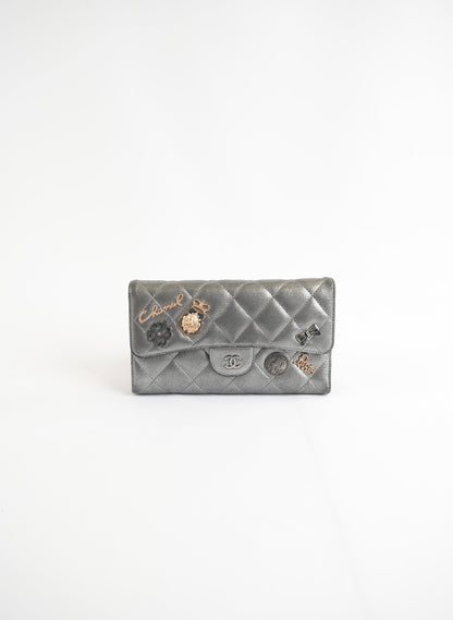 Chanel Quilted Calfskin Lucky Charms Flap Wallet
