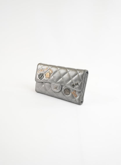 Chanel Quilted Calfskin Lucky Charms Flap Wallet