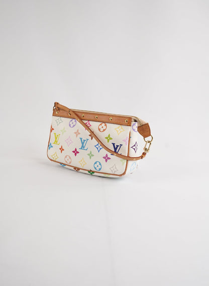 Louis Vuitton Limited Edition Takashi Murakami Multicolore Pochette Mini Bag