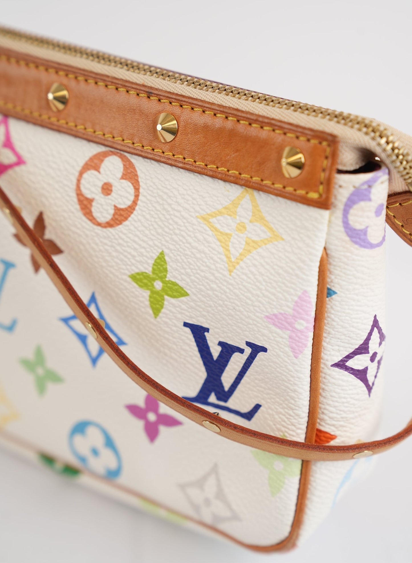 Louis Vuitton Limited Edition Takashi Murakami Multicolore Pochette Mini Bag