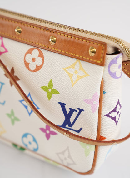 Louis Vuitton Limited Edition Takashi Murakami Multicolore Pochette Mini Bag