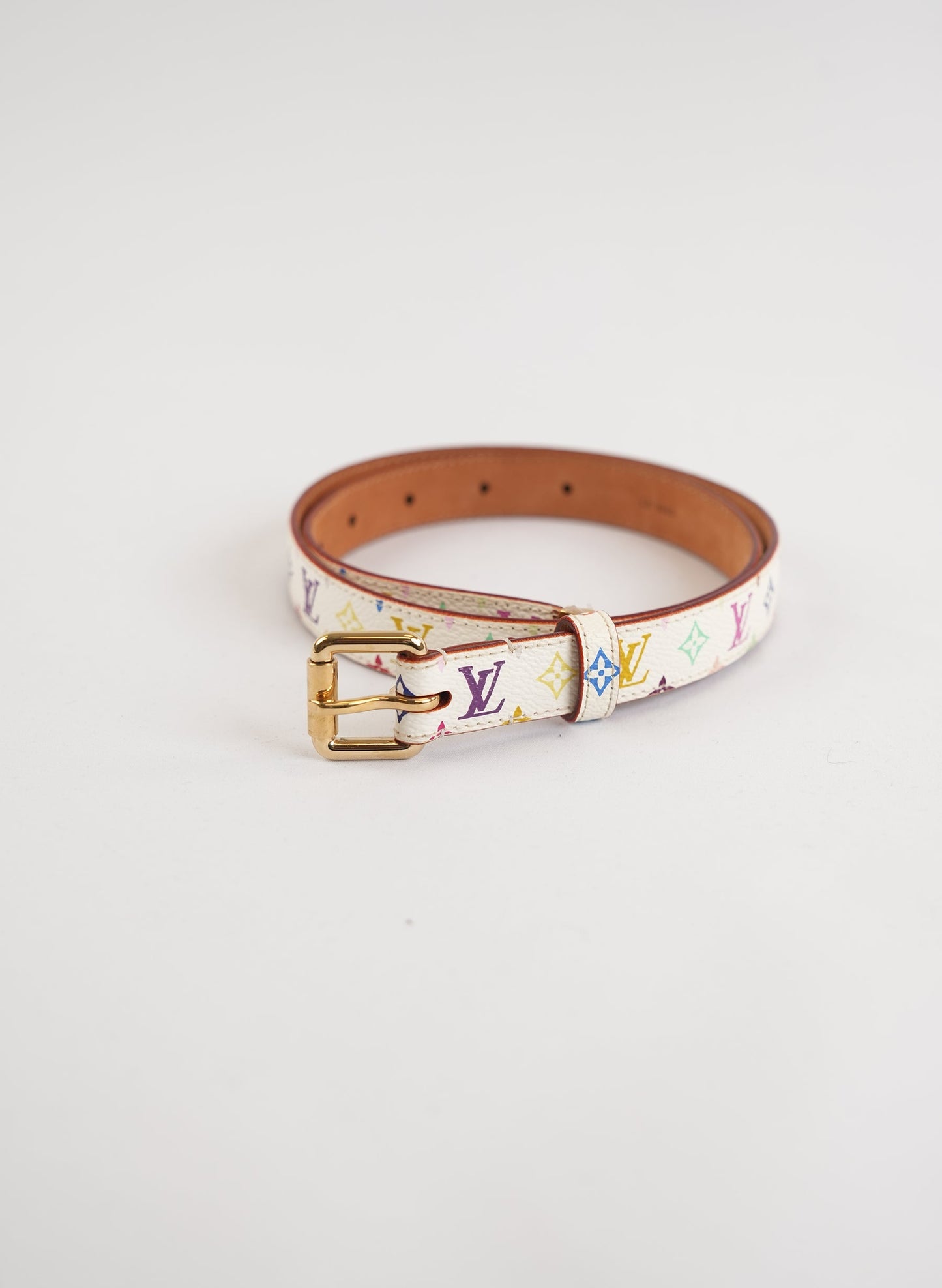 Louis Vuitton Limited Edition Takashi Murakami Multicolore Belt