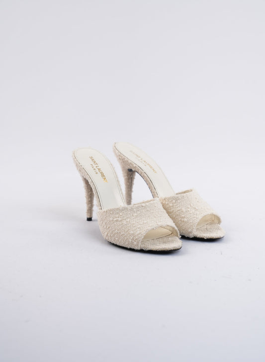 Saint Laurent Boucle Tweed Sandals