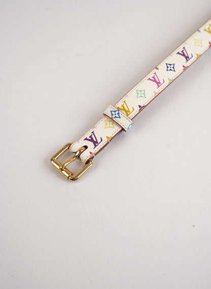 Louis Vuitton Limited Edition Takashi Murakami Multicolore Belt