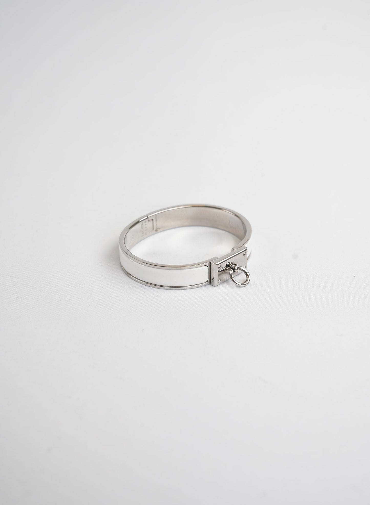 Hermès White Enamel Bracelet