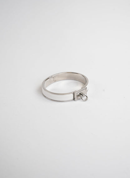 Hermès White Enamel Bracelet