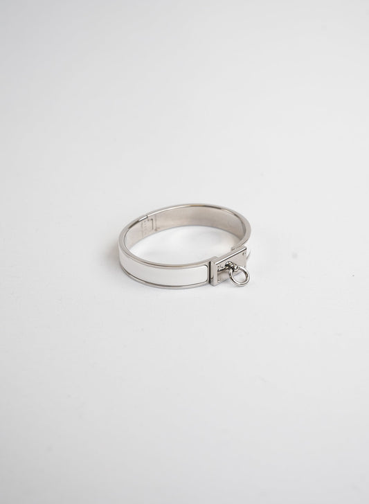 Hermès White Enamel Bracelet