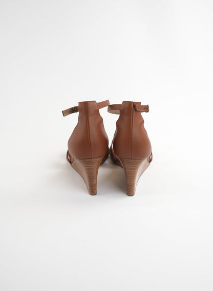 Hermès Calfskin Legend Wedge Sandals