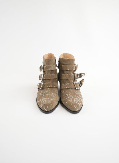Chlo√© Susanna Studded Suede Ankle Boot