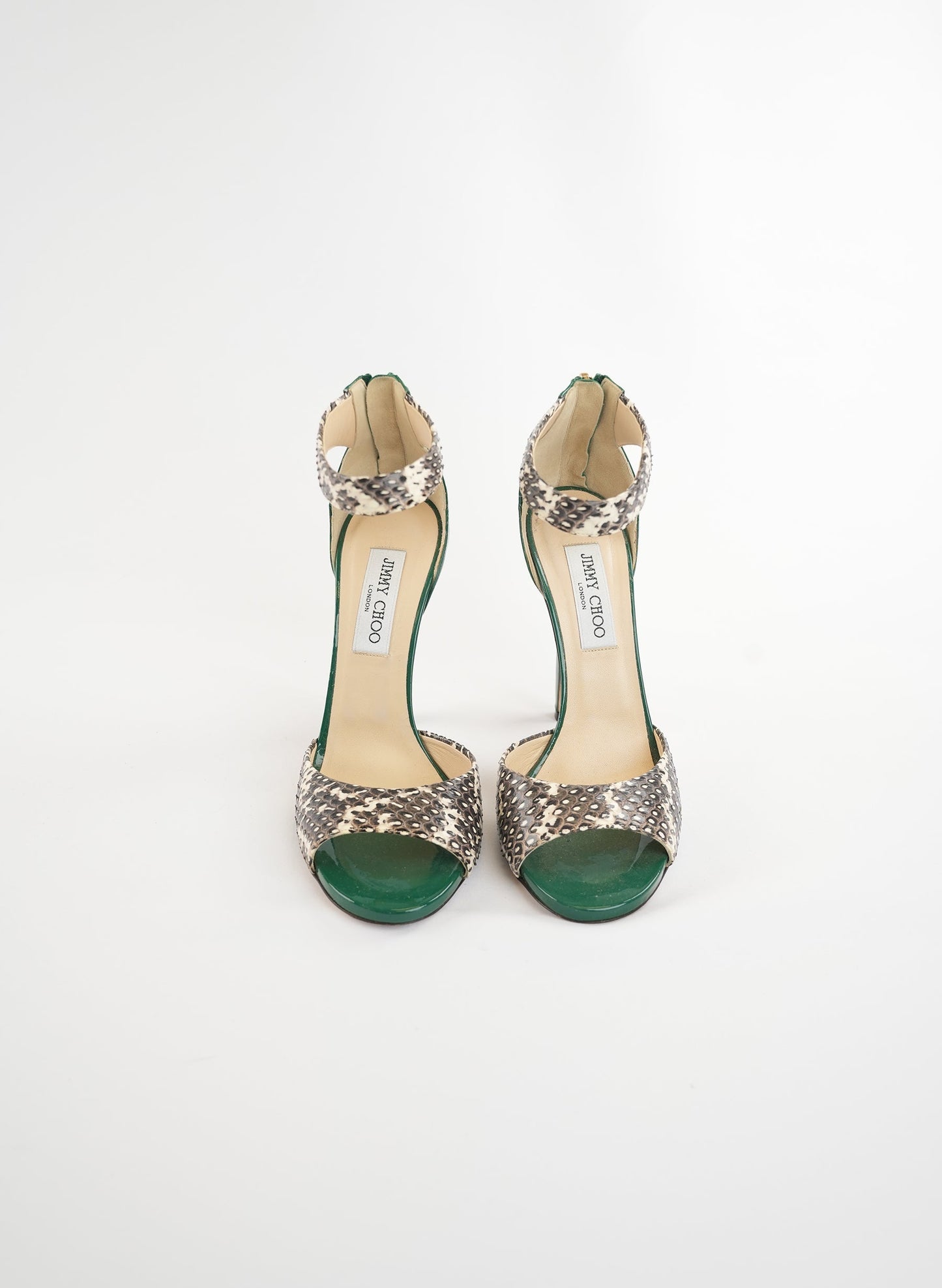 Jimmy Choo Animal Print Leather Sandals