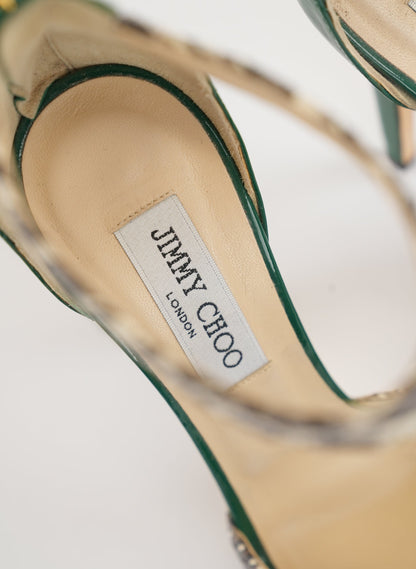 Jimmy Choo Animal Print Leather Sandals