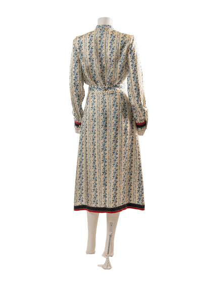 Gucci New Buds Sequence Silk Shirt and Skirt Set