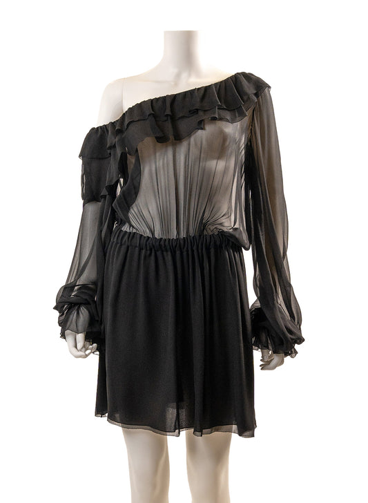 Saint Laurent Silk Knee-Length Dress