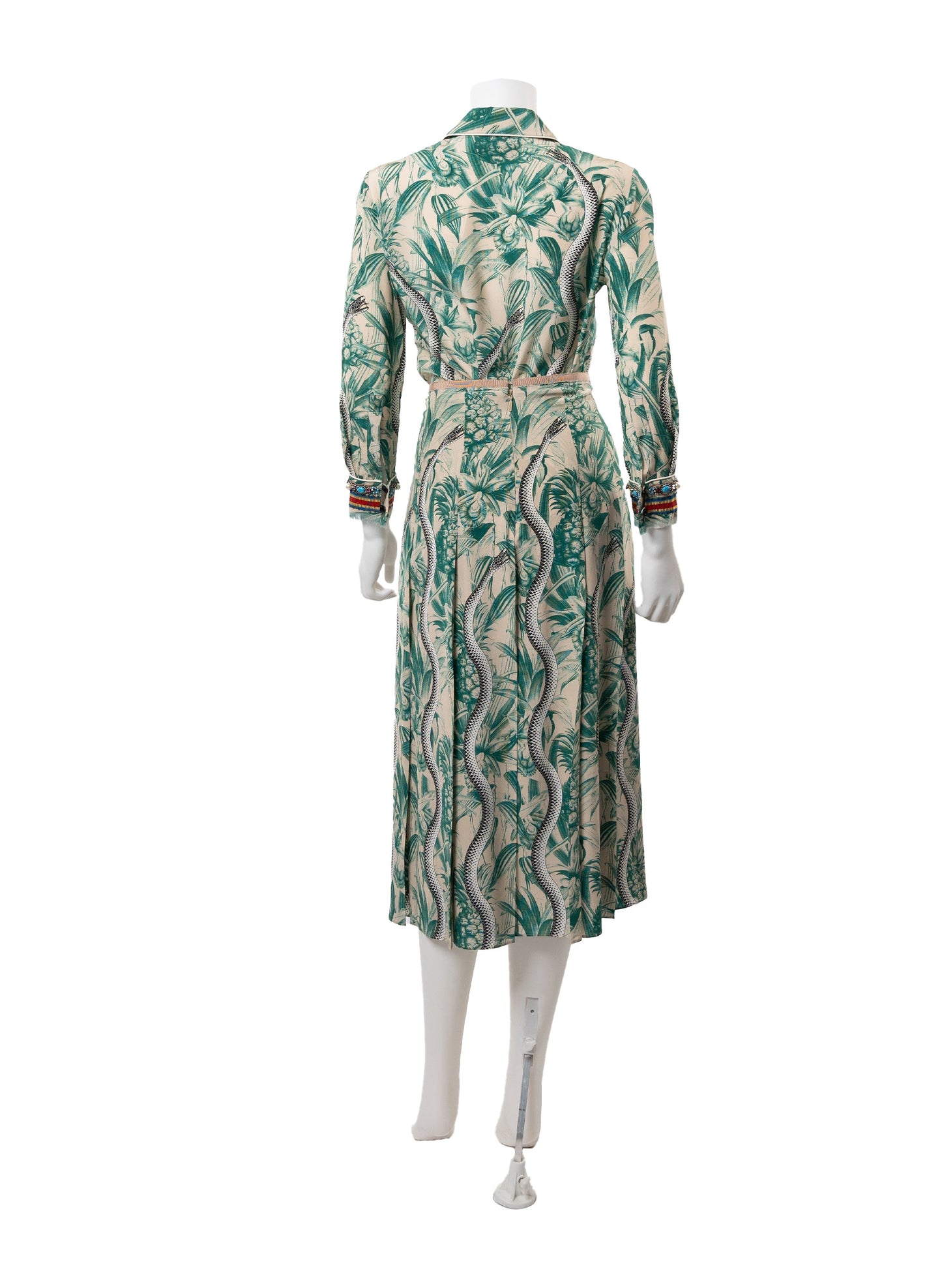 Gucci Snake Print Cr√™pe de Chine Shirt and Skirt Set
