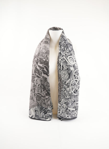 Hermès Cashmere Wool Blend Print Shawl