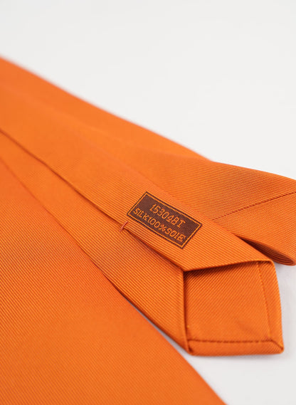 Hermès Orange Silk Tie